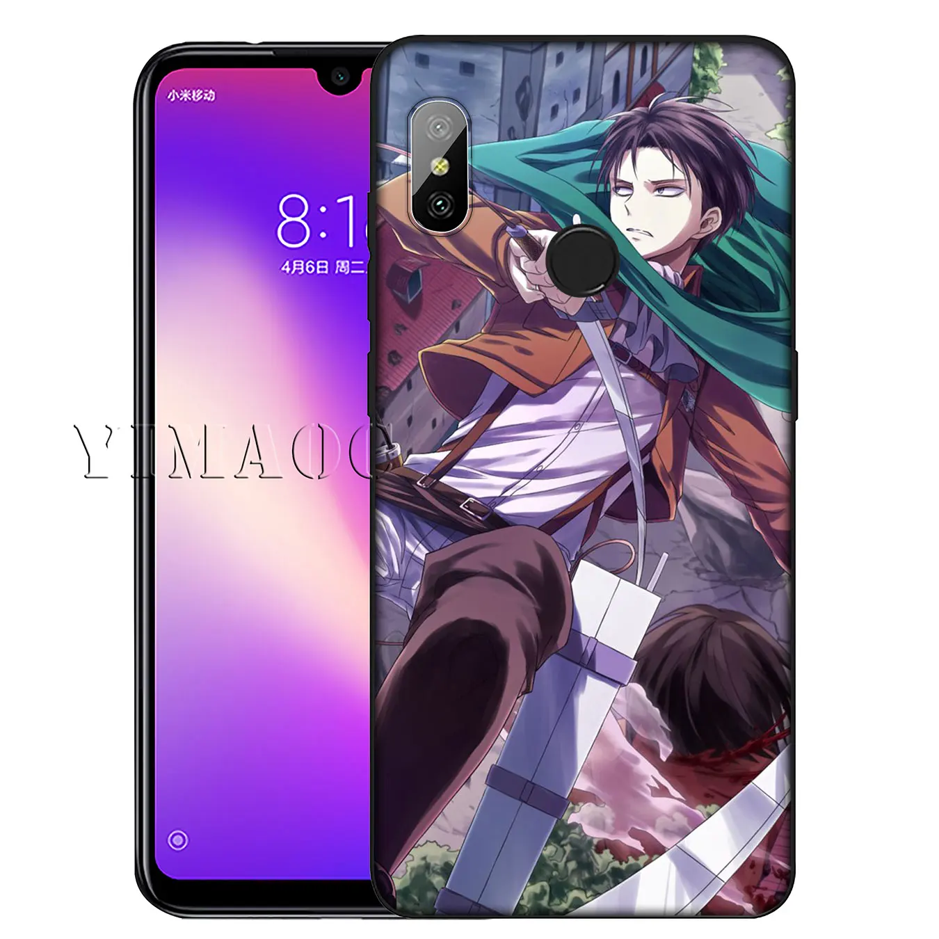 YIMAOC атака на Титанов MIKASA ARMIN Levi мягкий чехол для Xiaomi Redmi K30 K20 8A 7A 6A 5A S2 GO Note 8 8T 7 5 6
