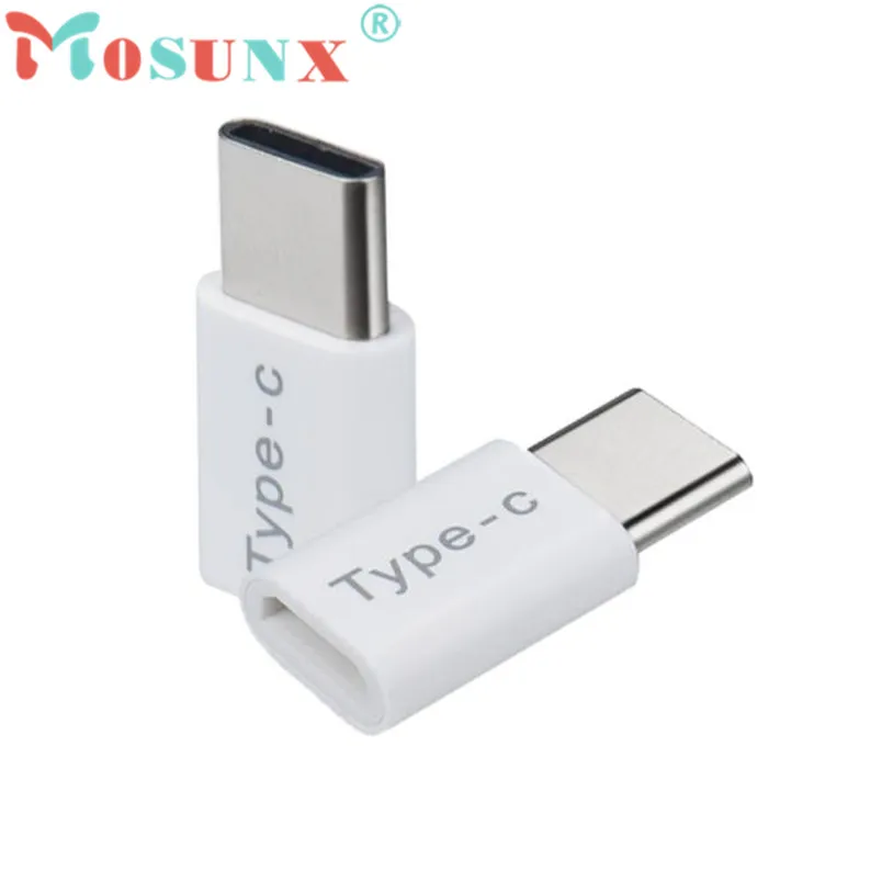 Mosunx 1 шт. USB-C Type-C к Micro USB адаптер для зарядки данных Huawei P9 подарок Feb 5 Прямая