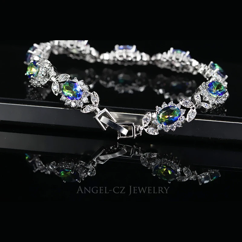 Женское винтажное ювелирное изделие ANGELCZ браслет серебряного цвета с