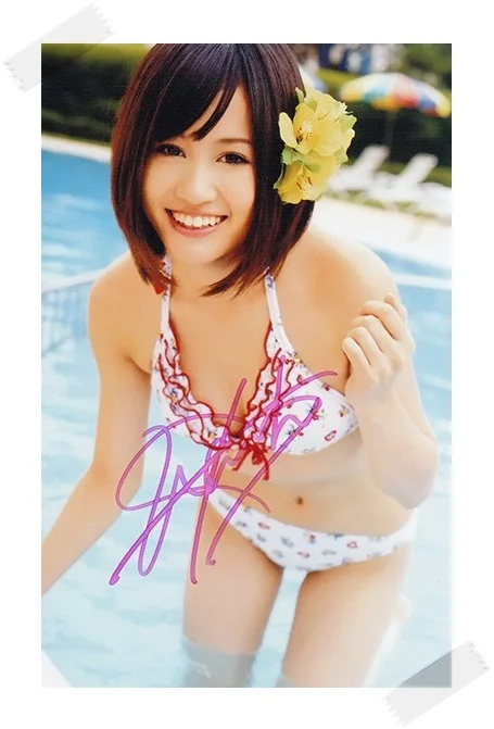 AKB48 атсуко Маэда с именной подписью с ручкой Фото 4*6 дюймов 02