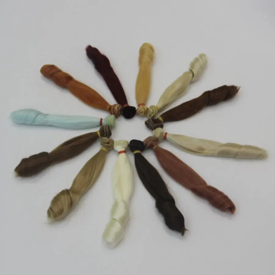 

1pieces Screw Curly Extension Doll Wigs 20*100cm Natural Color Doll Hair For BJD SD Russian Handmade Clothing Doll Wigs