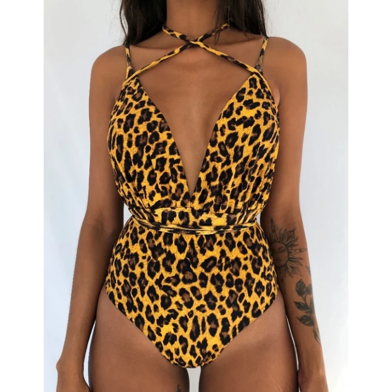 Женский купальник с пуш ап монокини бандажный летняя пляжная одежда новинка