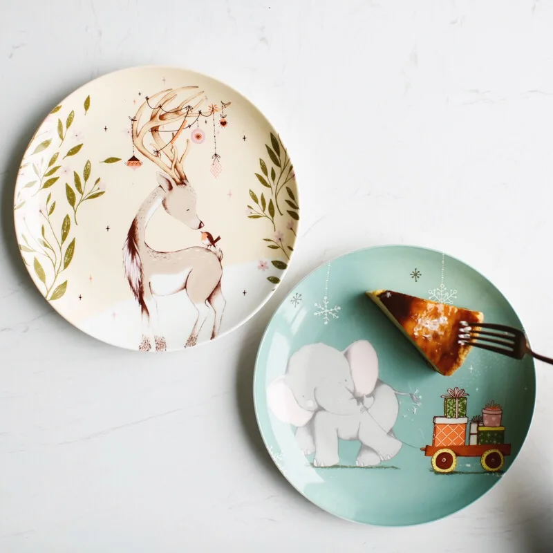 Рождественская Подарочная коробка 8 дюймов керамические тарелки Высокое