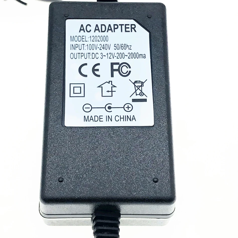 12 В Регулируемый адаптер питания AC DC 3V 12V 2A 24W Универсальное зарядное устройство