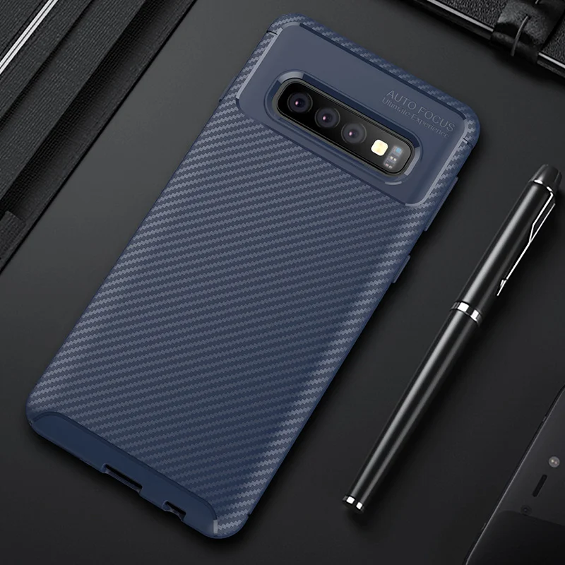 Blue Для samsung Galaxy S10 Plus, чехол, Мягкая силиконовая задняя крышка, ТПУ, противоударный чехол для Galaxy S10 5G S10e Note 10 Plus, чехол для телефона s - Цвет: Blue