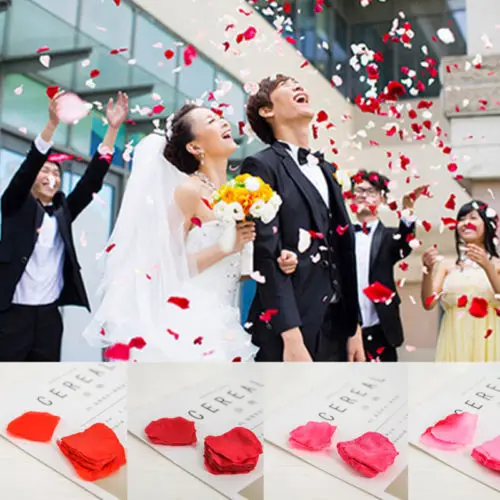 100 шт. шелковые цветы розы лепестки Листья Свадебный Стол Конфетти украшения | Дом