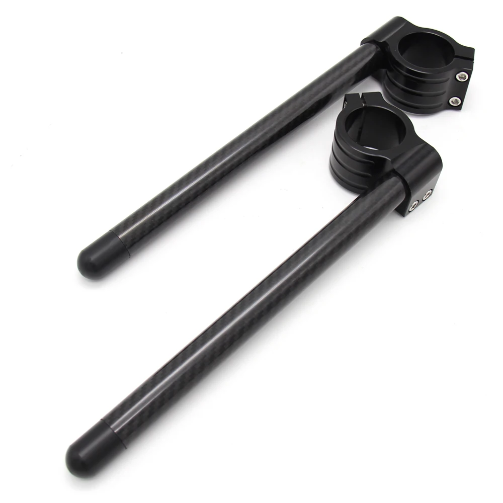 Cafe Racer Motorcycle Handlebar Racing Adjustable Carbon Fiber 31/32/33/36/37/38/39/41/45/46/48/50/51 mm Clip On Fork Handle Bar |