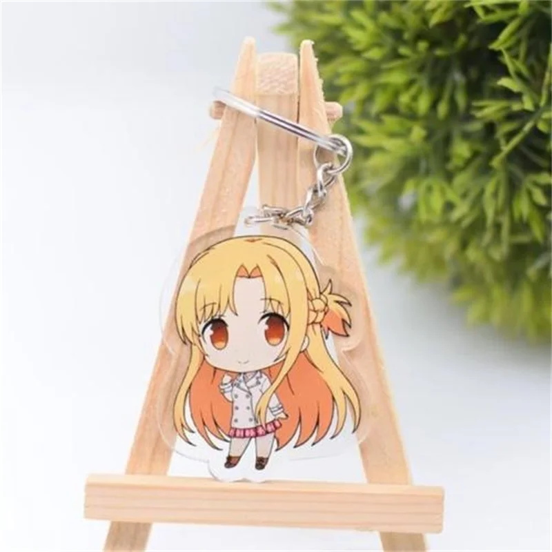 Двусторонний акриловый брелок для ключей Kirito Asuna с изображением аниме меча