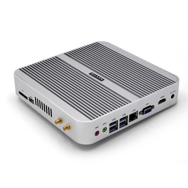 Мини ПК Hystou безвентиляторный Intel Skylake Core i5 6200U i3 6100U Windows Barebone микро настольный
