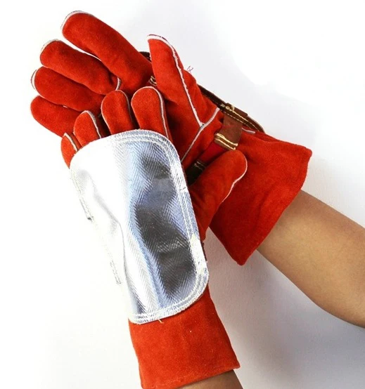 Сварщик хит продаж Алюминий охапки Arc защитные кожаные перчатки для сварки