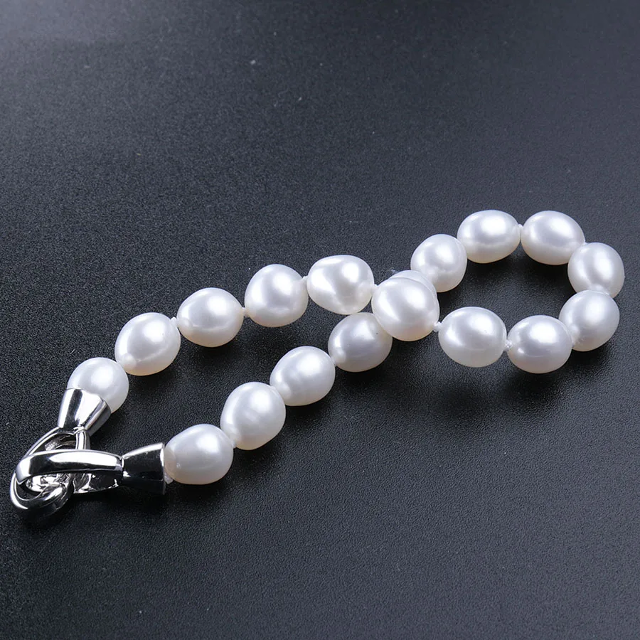 Браслеты из 100% натурального пресноводного жемчуга для женщин браслеты с