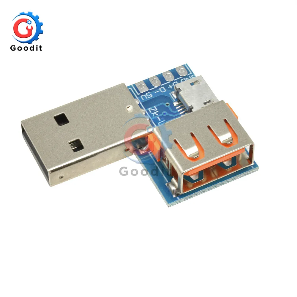 USB конвертер Стандартный тип A Мама папа для Micro на 4P терминал адаптера платы 2 54 мм