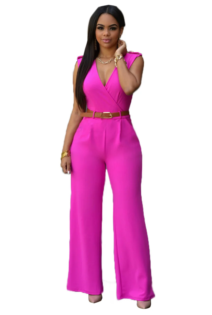 2019 Bodysuit Sexy Bodycon Boho Jumpsuit Orange Romper Long Sleeve Women V Neck Jumpsuits Elegant Full Length Harajuku Overalls | Женская
