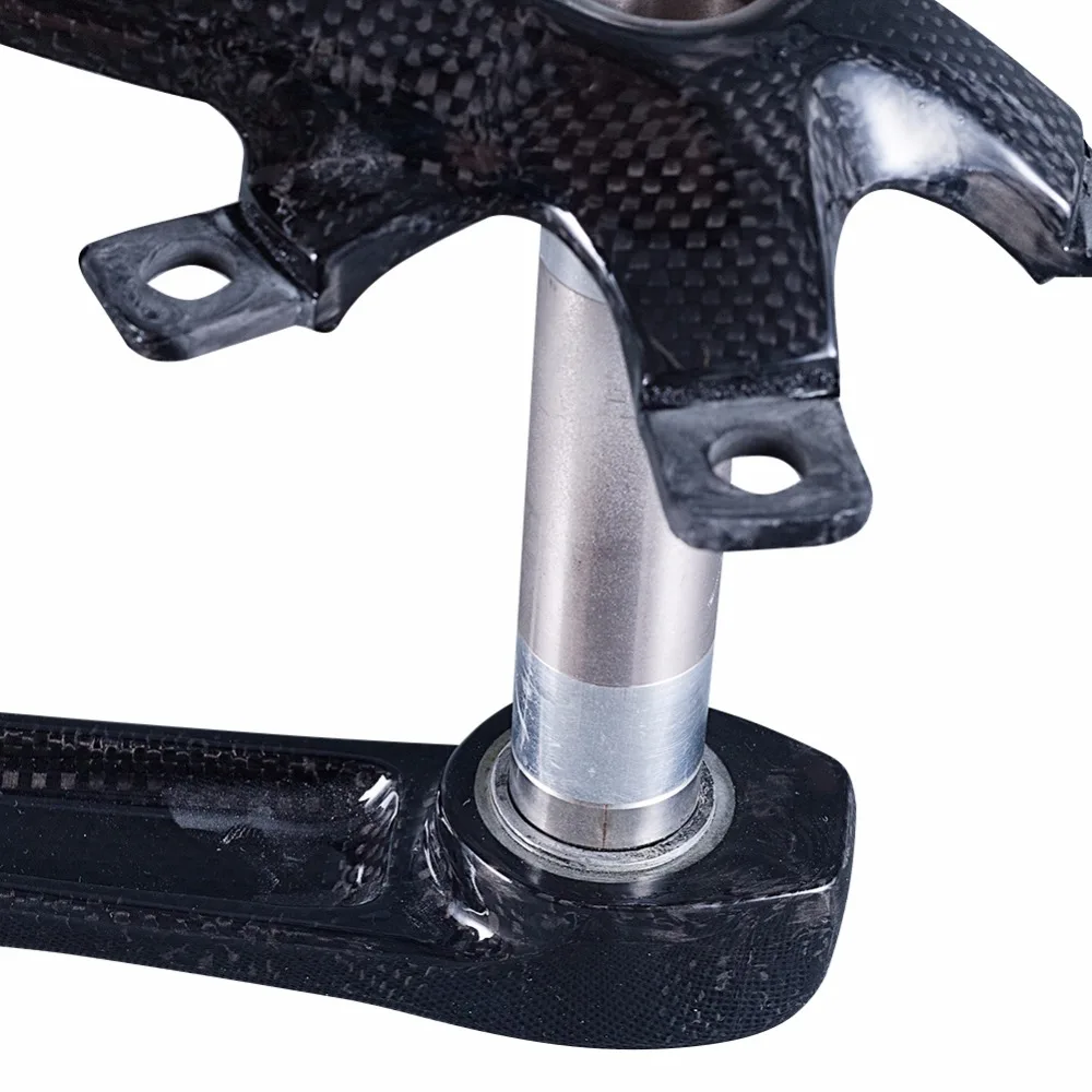 Матовый/глянцевый 3 К углеродного волокна Адреналин велосипедов Crankset дорожного для BCD 110/130 мм Длина 170/ 175 мм 5 улов шоссейные велосипеды Запчасти