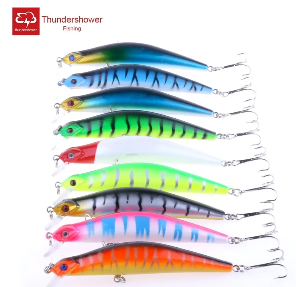 

Big Sale 10pcs New Minnow Fishing Lure Hard Plastic Hooks Swimbait Crap Artificial Bass Lure Walleye Fishing Tackle 11cm 14.3g