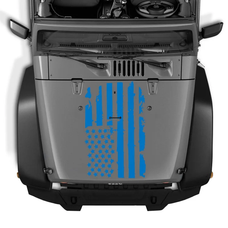 

1Pcs Multicolor Car Creative American Flag Totem Printed Sticker Car Vinyl Bumper Decals