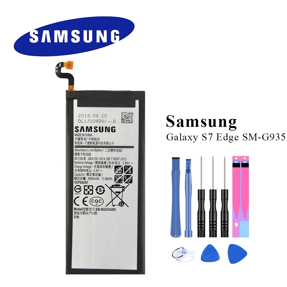100% Оригинальный EB BG935ABE батареи для Samsung Galaxy S7 Edge G9350 G935FD SM G935F G935P 3600 мАч с