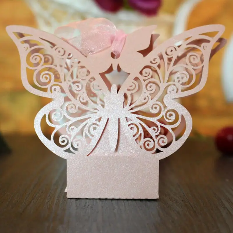 

30pcs/lot Butterfly Laser Cut Candy Gift Boxes Wedding Party Favor Box Butterfly Wedding Box Party Candy Box Wedding Favors
