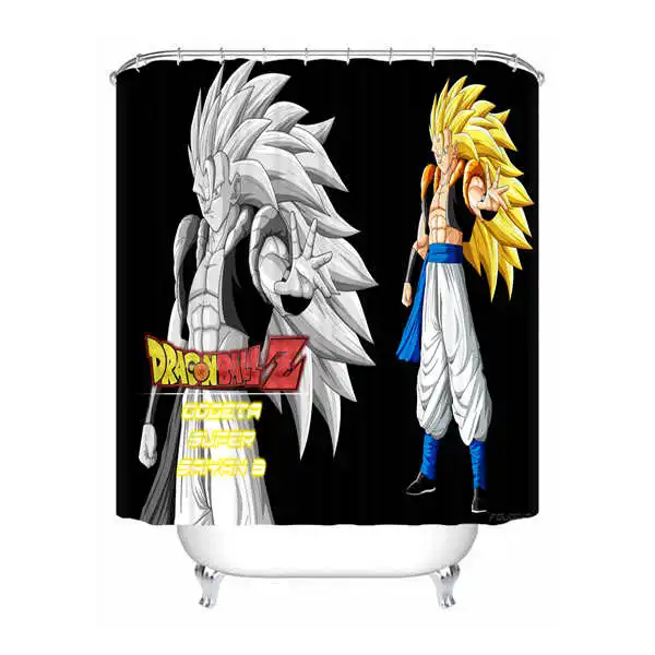 Пользовательские водонепроницаемые занавески для душа Dragon Ball Z Goku и Gohan аниме печать декор для ванной комнаты различные размеры#180324-01-04 - Цвет: Shower Curtain