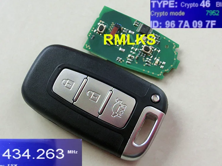 Автомобильный смарт ключ RMLKS для Hyundai I30 I45 Ix35 Genesis Equus Veloster Tucson Sonata Elantra|for hyundai key|elantra