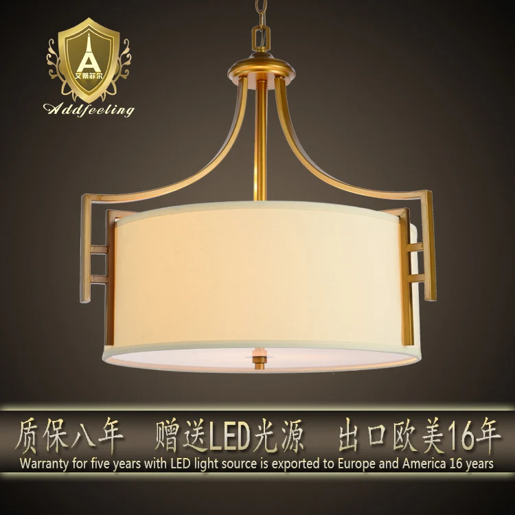 New American country study bedroom lamp chandelier Nordic IKEA living room lights restaurant antique copper Iron Lighting | Аксессуары