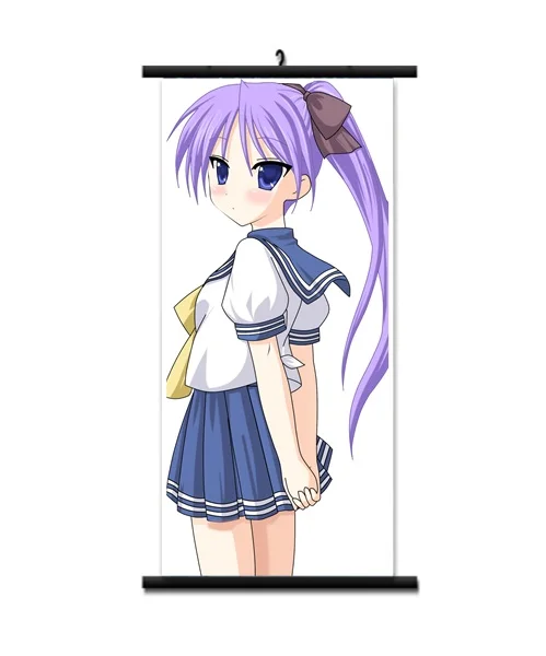 Японское аниме Lucky Star Izumi Konata & Hiiragi Kagami Takara Miyuki домашний декор настенные прокрутки