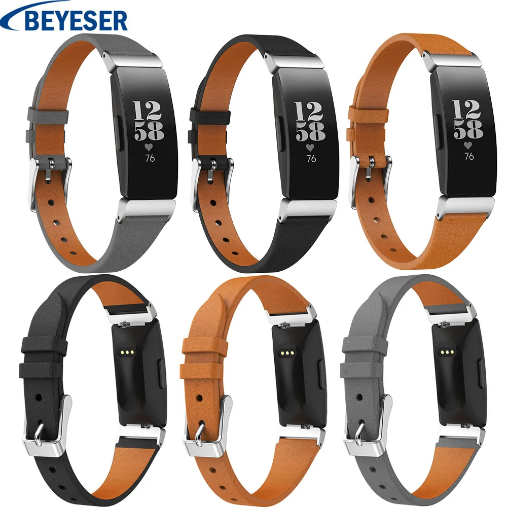 Смарт Браслет для Fitbit Inspire HR Спортивный Классический ремешок часов кожаный