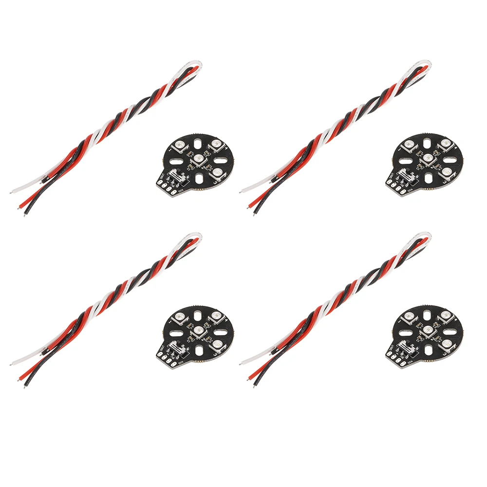 4pcs WS2812B 5V 5050 RGB Motor Led Board for Naze32 F3 CC3D Flight Control RC Racing Drone Quad LED Light Lamp Quadcopter Part | Игрушки и