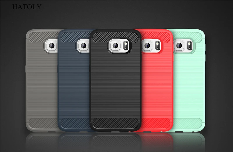 Чехол HATOLY для Samsung Galaxy S6 противоударный мягкий чехол из ТПУ с начесом силиконовый