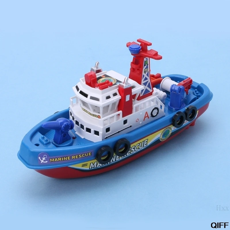 

Fast Speed Music Light Electric Marine Rescue Fire Fighting Boat Toy for Kids Hxx