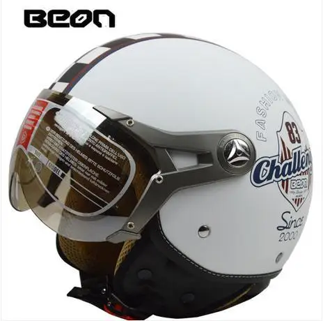 6 BEON мотоциклетный шлем Chopper 3/4 с открытым лицом винтажный шлем Moto Casque Casco Capacete для мужчин и женщин скутер мотоциклетный шлем - Цвет: 6