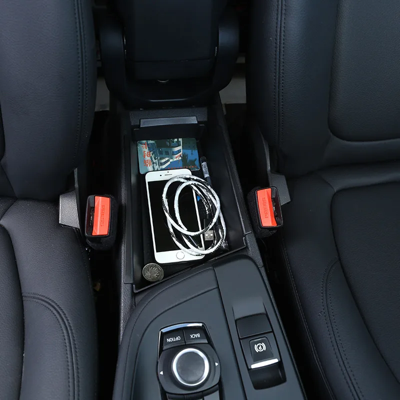 Для BMW X1 f48 2016 2019 для X2 F47 2018 Пластик подлокотник ящик хранения перчаток телефон