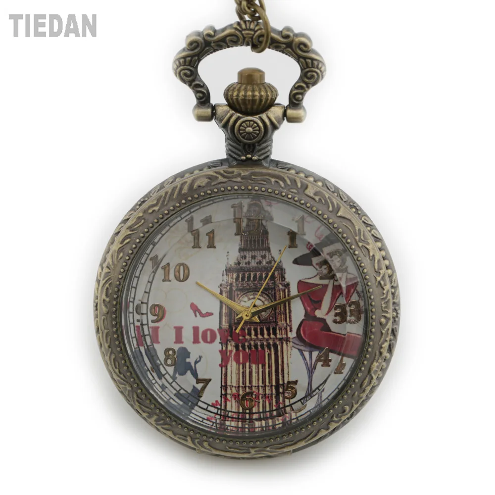 Tiedan 2018 Новое поступление дропшиппинг Hollow Бронзовый стимпанк под старину Биг Бен