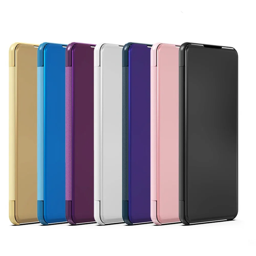 Откидной зеркальный чехол из искусственной кожи для VIVO X20 V7 Plus X21 X21S X23 Y85 V9 Y81 Y83 V15 V11