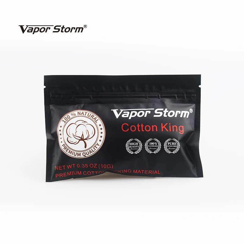 Оригинальный vapor storm органический хлопок король для DIY RDA RBA фитиль нагревательная