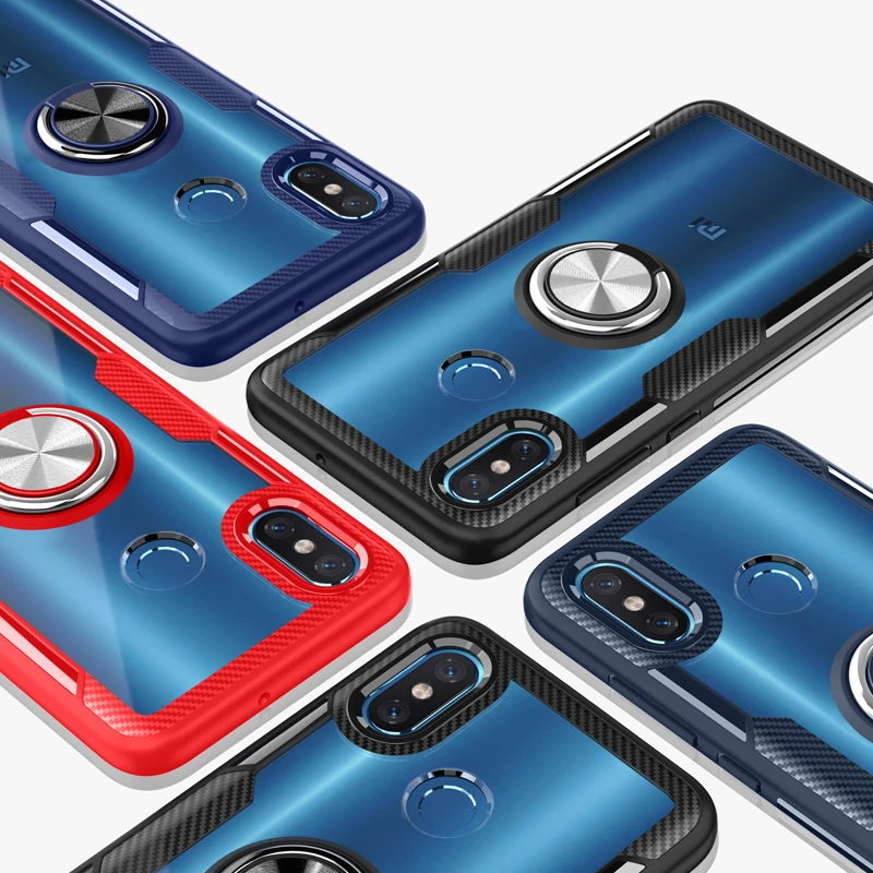 For Xiaomi MI 8 MI8 SE Mi8 Lite Transparent TPU Ring Holder Case For Xiaomi Mi 9 Mi9 SE Magnet Car Holder Cover Cases