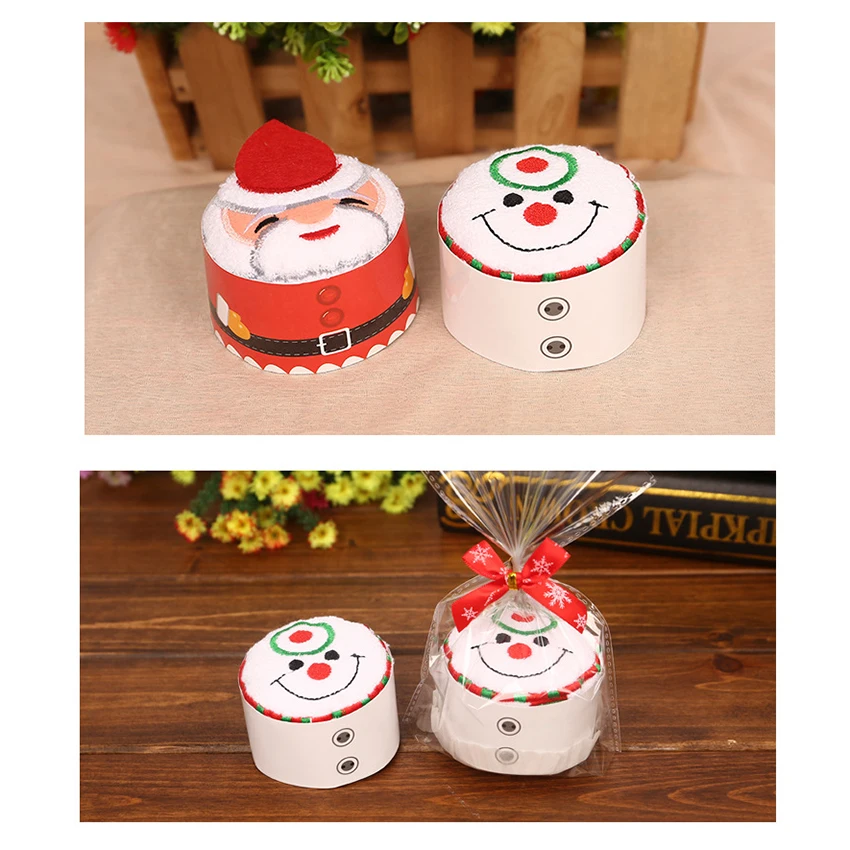 FGHGF рождественское Подарочное банное полотенце Санта Клаус снеговики елки форма