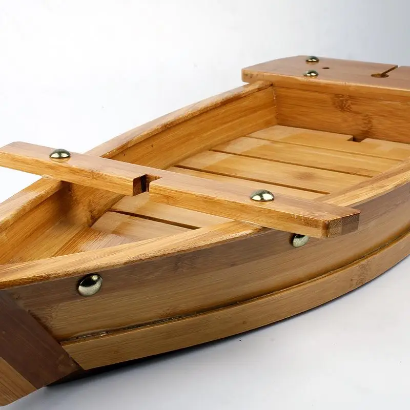 60 см с москитной сеткой Бамбука Суши Лодка бамбук Драконья лодка сашими льда