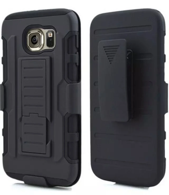 for samsung galaxy s6 edge case cover g925f g925sm-g925 anti knock pc silicone mix hybrid protective brand |