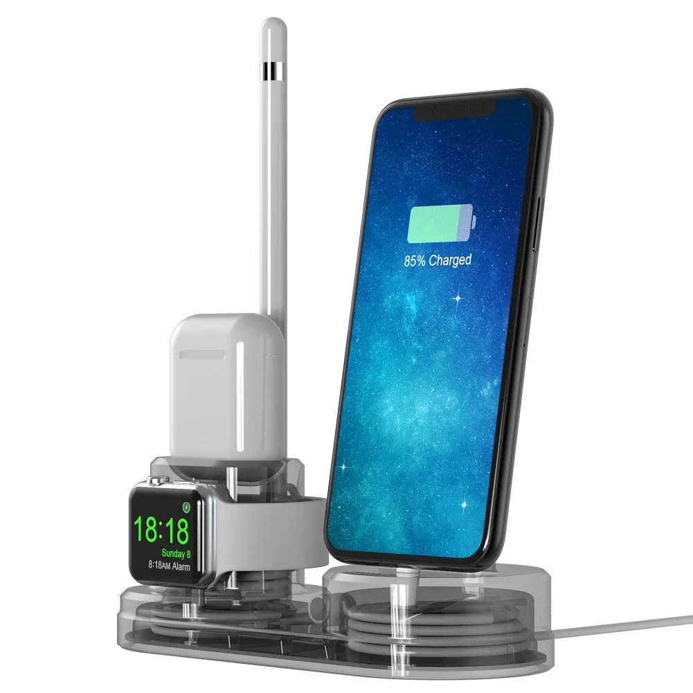 Новинка 4 в 1 Подставка для зарядки док станции Apple AirPods и Watch Series iPhone