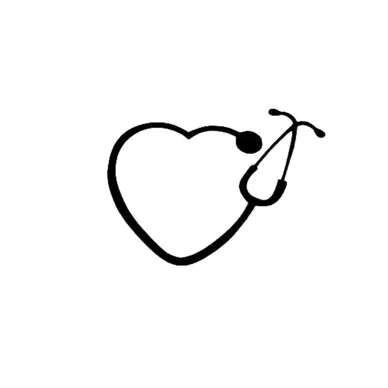 12 7*9 2 см Забавный медсестринский стетоскоп Автомобильная наклейка