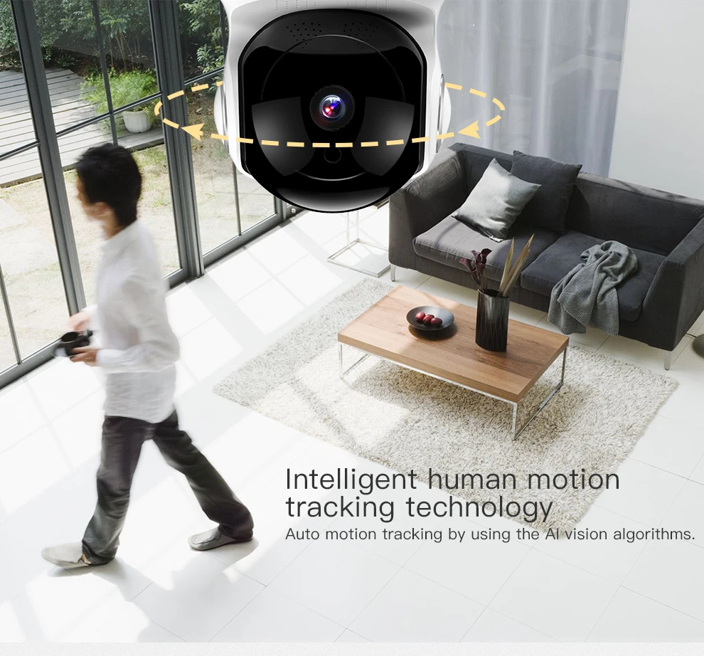 1080p 2.0mp ip Wi-Fi камера cctv для безопасности дома Обнаружение движения отслеживание запись Ночное Видение Поддержка для google home alexa