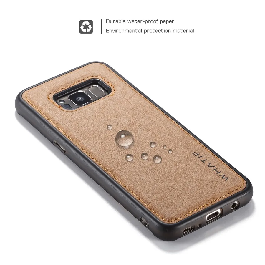 Водонепроницаемый Kraft Бумага чехол для samsung Galaxy S8 плюс задняя крышка телефон