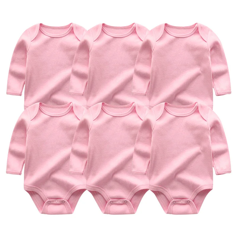 Baby Bodysuits6103 6 шт детская одежда боди с единорогами 0-12 M Roupas de малыш Bebe одежда полосатый комбинированный купальник хлопоковый для новорожденных малышей Одежда для девочек - Цвет: Baby Bodysuits6103