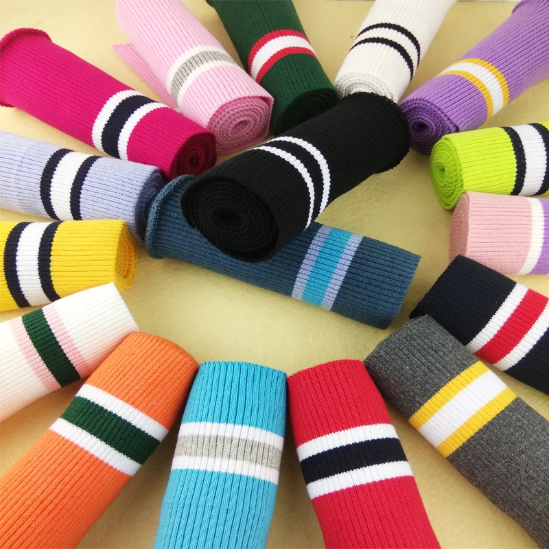 2 шт./компл. хлопчатобумажная трикотажная манжета ребристая ткань окрашенная