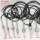 PT1000 SUS304 Температурный датчик G12 14 34 M8X1.25 M10X1.5 M12X1 резьбовой зонд 1 м ПВХ 3-жильный провод из нержавеющей стали