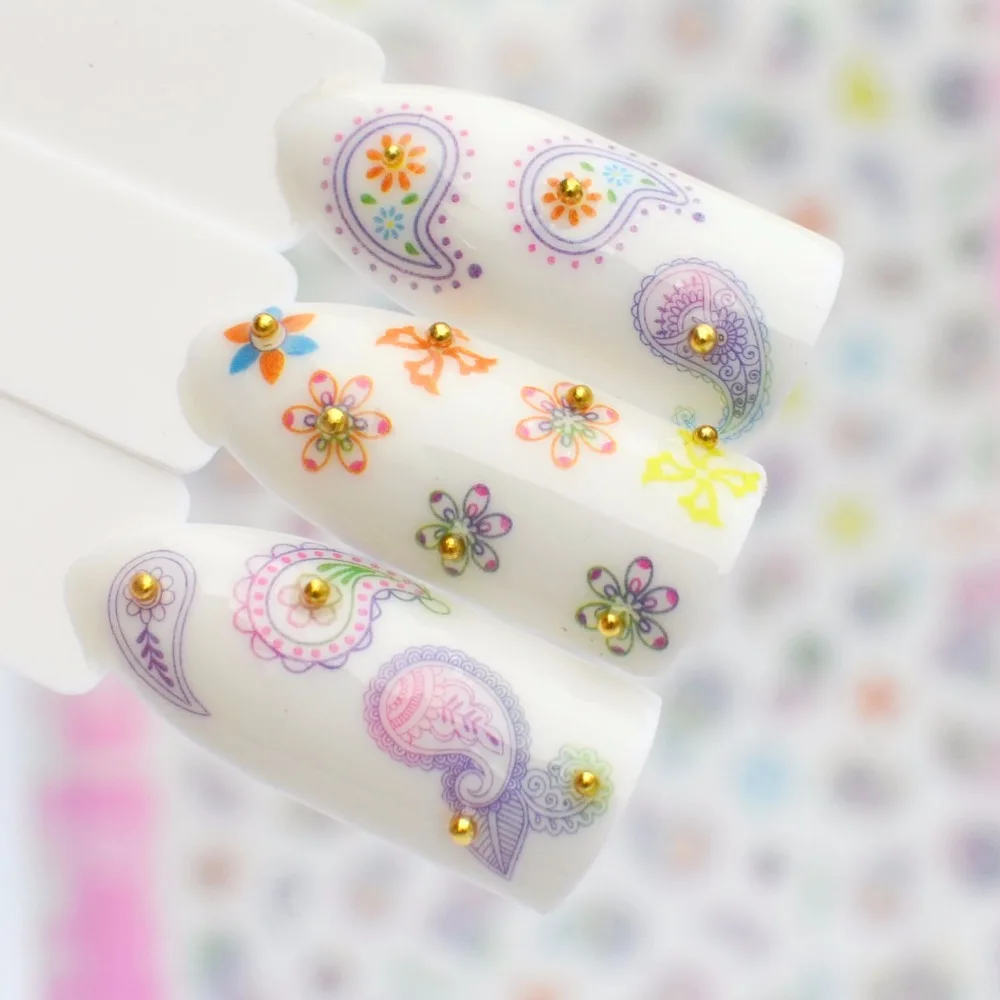 WUF 1 лист 3D наклейки для ногтей детские ангельские наклейки для нейл-арта наклейки DIY Красота Креативные украшения для ногтей