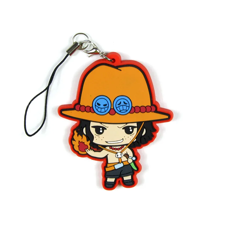 4 Новое поступление, один кусок, Luffy Ace Nami Sabo Боа Хэнкок Зоро Чоппер Трафальгар Ло японское аниме резиновый брелок на ремешке D168 - Цвет: 4