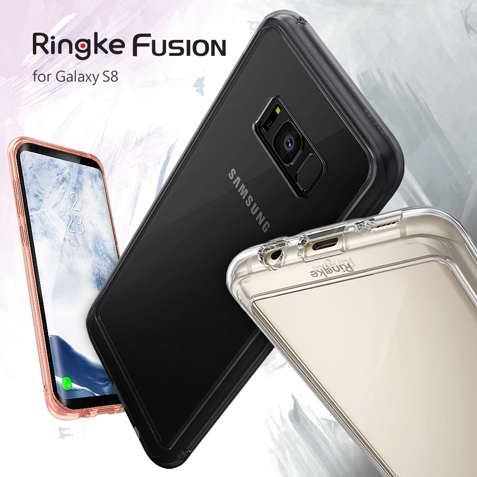 Оригинальный Ringke Fusion ясно ПК назад гибкие края из ТПУ амортизация ударозащитный