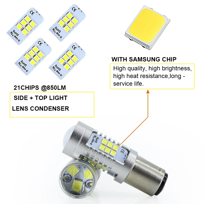 SAARMAT 2 * Led 1157 P21/5W BAY15D лампа для автомобиля стоп-сигнал стояночный мотоцикл авто